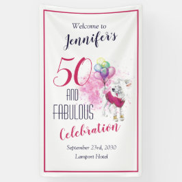 Lona 50 y un perro rosa y blanco fabuloso