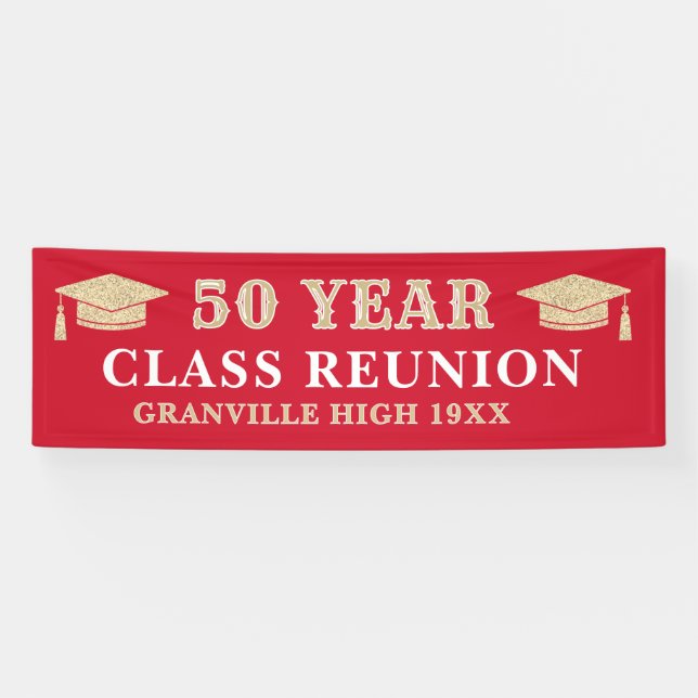 Lona 50 Years! LARGE 8 FT Class Reunion banner (Horizontal)