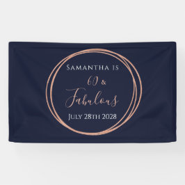 Lona 60.º Rosa de oro de la Marina de Cumpleaños Fiesta