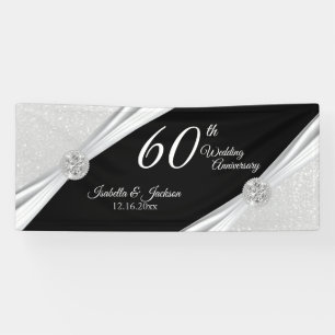 Lona 60/75 Aniversario del Purpurina del Diamante