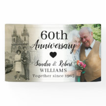 60 Aniversario de Bodas Collage Personalizado con 