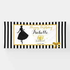 Lona 60 y 60.o negro del cumpleaños/fiesta