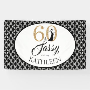 Lona 60 y el Personalizado Sassy 60 cumpleaños