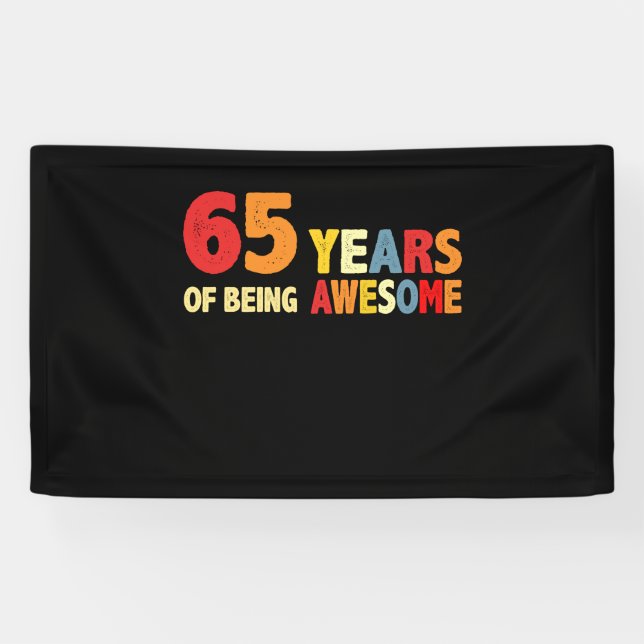 Lona 65 Años De Ser Regalos Increíbles De 65 Años (Horizontal)
