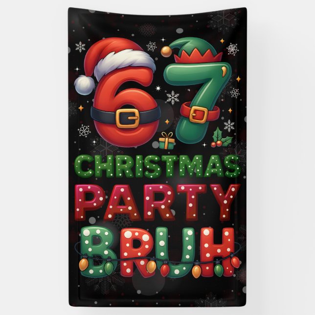Lona 67 Meme Seis Siete Bruh Divertida Navidad 6 7 (Vertical)