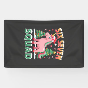 Lona 67 Unicornio Navidad Dabbing para Niñas Niños 6 7 