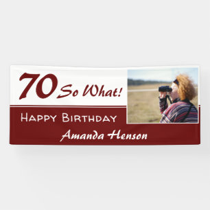 Lona 70 Así que qué Foto divertida de cumpleaños número