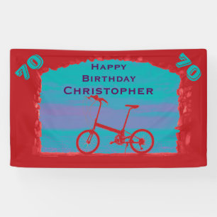 Lona 70.o, 75.o, bicicleta de la fiesta de cumpleaños
