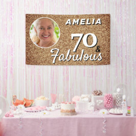 Lona 70 y Fabulous Gold Purpurina 70th Birthday Photo