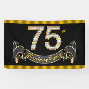 Lona 75.a fiesta de cumpleaños del oro negro