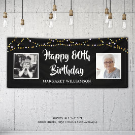 Lona 80 cumpleaños Entonces y ahora las fotos se ilumin