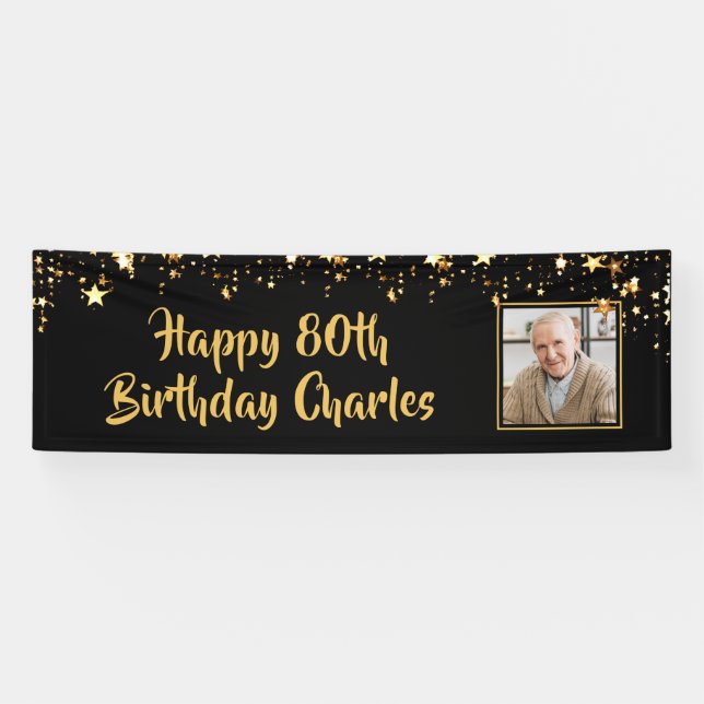 Lona 80 o cualquier foto de cumpleaños color Personaliz (Horizontal)