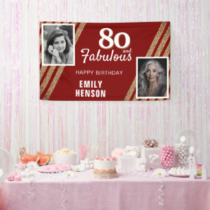 Lona 80 y Fabulous Gold Purpurina 2 Photo 80th Birthday