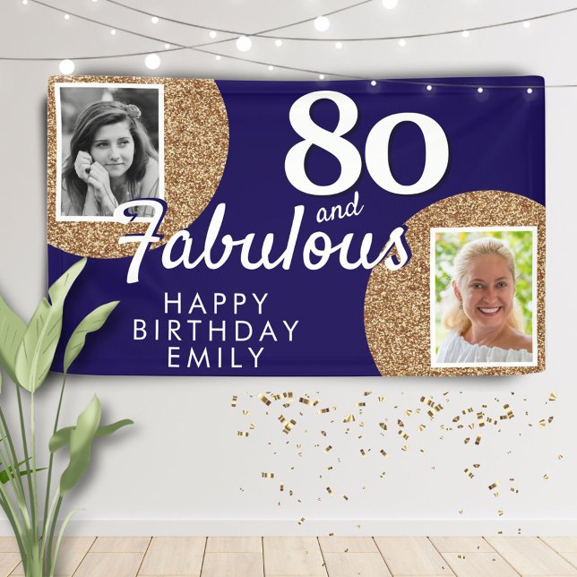 Lona 80 y Fabulous Gold Purpurina 2 Photo Birthday (Subido por el creador)