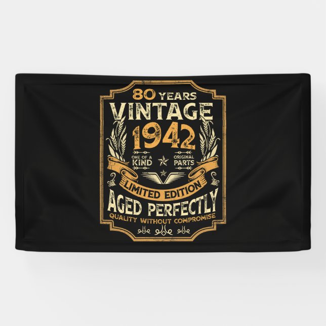 Lona 80 Year Old Vintage 1942 80th Birthday (Horizontal)