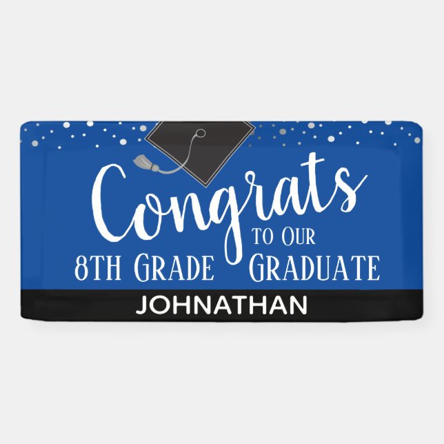 Lona 8.º cartel de Fiesta de presupuesto de grado (Horizontal)