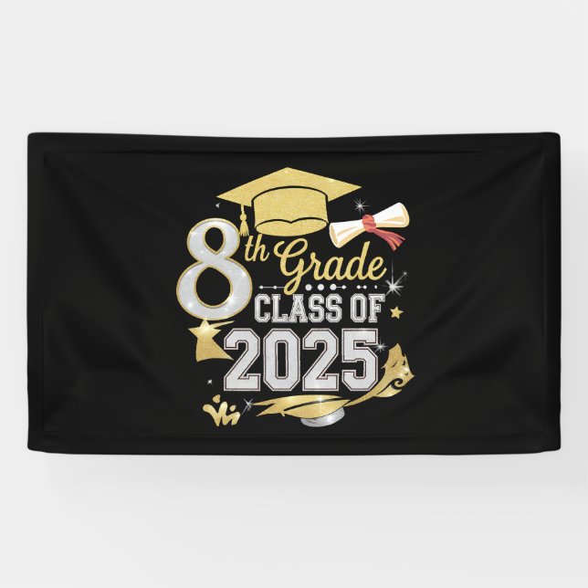 Lona 8.º Grado De Graduación De 2025 (Horizontal)