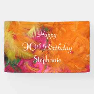 Lona 90.as plumas personalizadas del naranja del Rótul