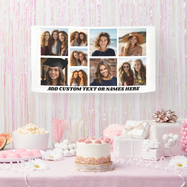 Lona 9 Collages de fotos Minimalistas - Cuadrícula blan (Fiesta)