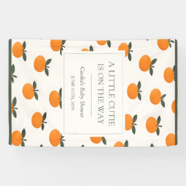 Lona A Little Cutie Orange Gender Neutral Baby Shower