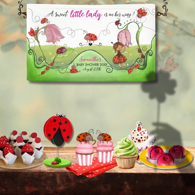Lona A Sweet Little Lady Ladybug Baby Shower (A Sweet Little Lady Ladybug Baby Shower Banner)