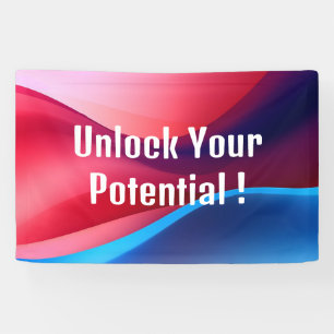 Lona Abandonar el potencial del abstracto púrpura azul 