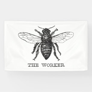 Lona Abeja Obrera Miel Abejorro Negro