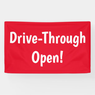 Lona ¡Abierto! Banner comercial