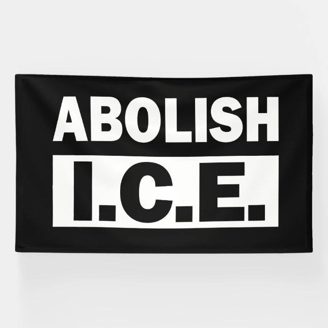 Lona Abolir ICE (Horizontal)