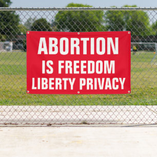 Lona Aborto es libertad, privacidad, libertad, libertad