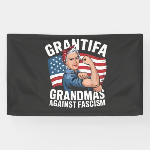Lona Abuela Grantifa Contra el Fascismo No Rey USA