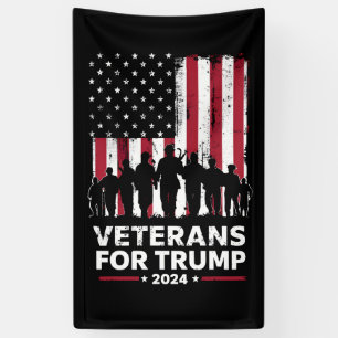 Lona Abuelo Veteranos Por Trump 2024 Bandera Americana
