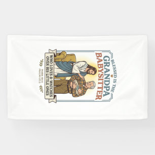 Lona Abuelos de Jesús Cuidando Humor Camiseta Fe B