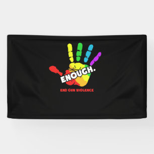 Lona Acabar con la violencia de las armas ya basta con 