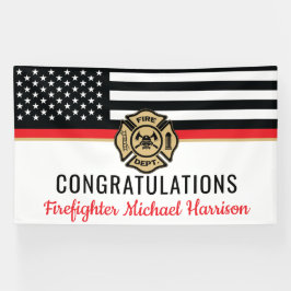 Lona Academia de Bomberos Delgada de la Línea Roja