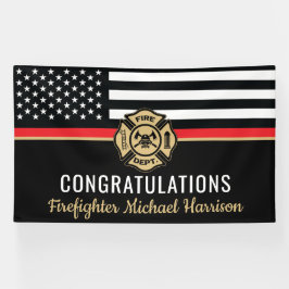 Lona Academia de Bomberos Delgada de la Línea Roja