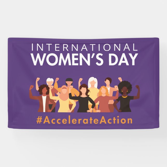 Lona Acelere el Día Internacional de la Mujer 2025 (Horizontal)