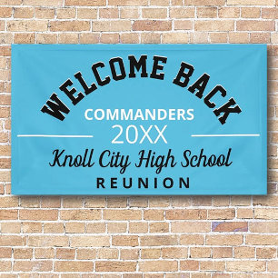 Lona ¡Acogiendo Colores Escolares! Banner de reunión de