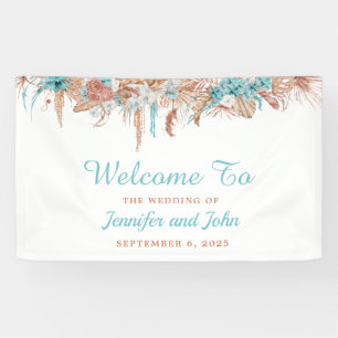 Lona Acuarela Boho Terracota Floral Boda