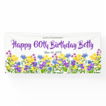 Acuarela Flores salvajes fiesta de cumpleaños núme