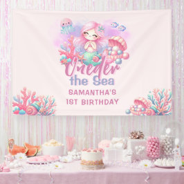 Lona Acuarela ONEder El Mar Primer Cumpleaños