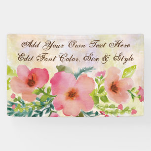 Lona Acuarela personalizada linda floral