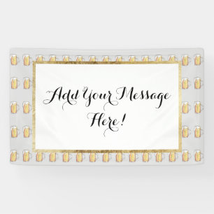 Lona Acuarela pintada fría de la taza de cerveza de