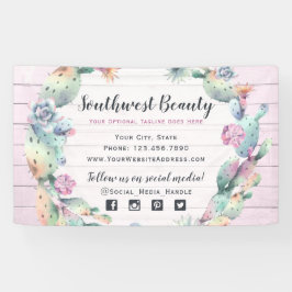 Lona Acuarela Suculenta Cactus y Madera Rusa Bohemias