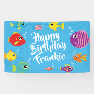 Lona Acuario de pescado Primer Fiesta de cumpleaños Dec