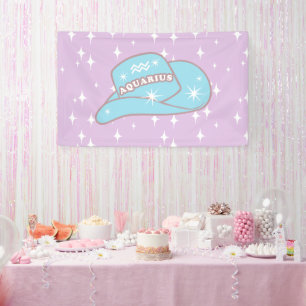 Lona Acuario moderno Zodiac Gorra Lilac