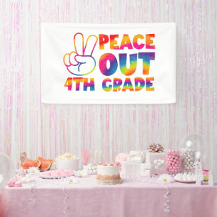 Lona Adiós Cuarto Grado Tie Dye Último Día 4to Grado 