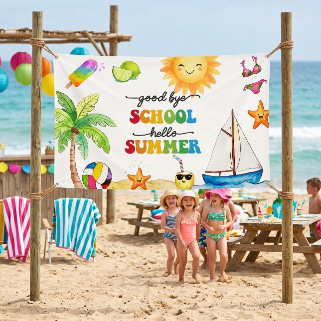 Lona Adiós Escuela Hola Fiesta de Verano (Subido por el creador)