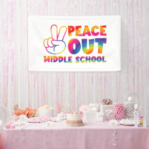 Lona Adiós Escuela Media Tie Dye Último Día De Escuela