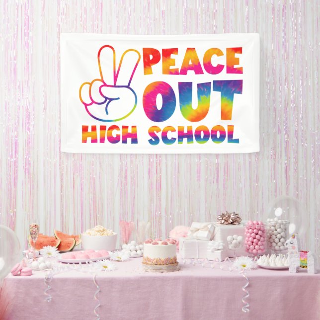 Lona Adiós Escuela Secundaria Tie Dye Último Día De Esc (Fiesta)